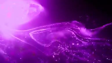 浪漫神秘紫色粒子光影线条AE模板视频的预览图